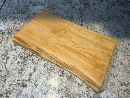 Live Edge Maple Cutting Board – Handmade Rustic Wooden Serving & Chopping Board, 10-12” x 16”, Made in USA